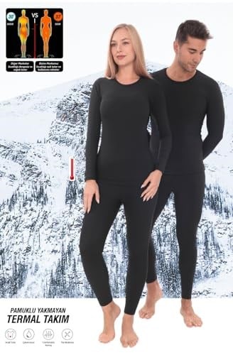 Unisex Kışlık Pamuklu Yakmayan Termal İçlik, Alt Üst Takım, Fanila - Seçenekler: 2XL-3XL, 4XL-5XL, S-M, L-XL