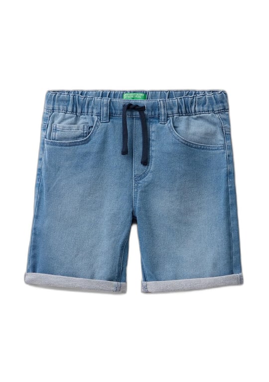 United Colors of Benetton Erkek Çocuk Logolu Rahat Denim Şort