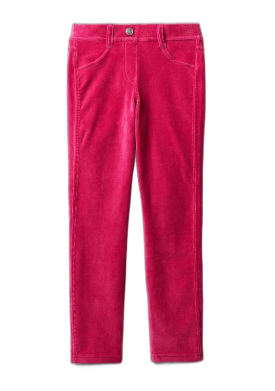 United Colors of Benetton Kadife Jegging Kız Çocuk Tayt, Fuşya, XL