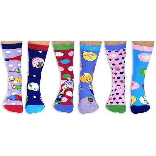 United Oddsocks Let`s Brunch! - - 6lı Kutu Kadın Tek Çorap - UK 4-8, EUR 37-42, çok renkli, 4-8