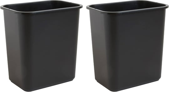 United Solutions 7 Galon / 28 Quart Yer Tasarruflu Çöp Sepeti, Masa Altına ve Küçük, Ticari Alanlara, Mutfak, Ev Ofis ve Yurt Alanlarına Uygun, Temizlemesi Kolay, 2li Paket, Siyah, (WB0338)