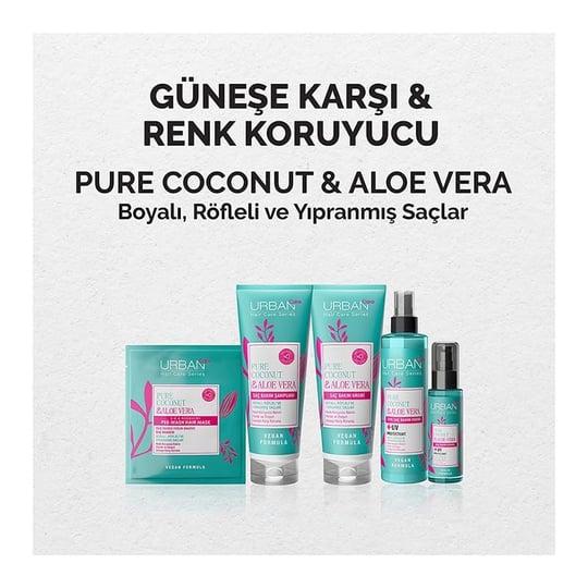 URBAN Care Pure Coconut & Aloe Vera Boyalı Saçlar Özel Renk Koruyucu Saç Bakım Serumu 75ml- Vegan