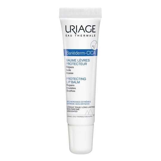 Uriage Bariéderm Cica Gliserinli Dudak Balsamını Koruyor - Çok Kuru, Çatlamış ve Hasarlı Dudakları Anında Onarır, Korur ve Yatıştırır. Kokusuz 15 ML
