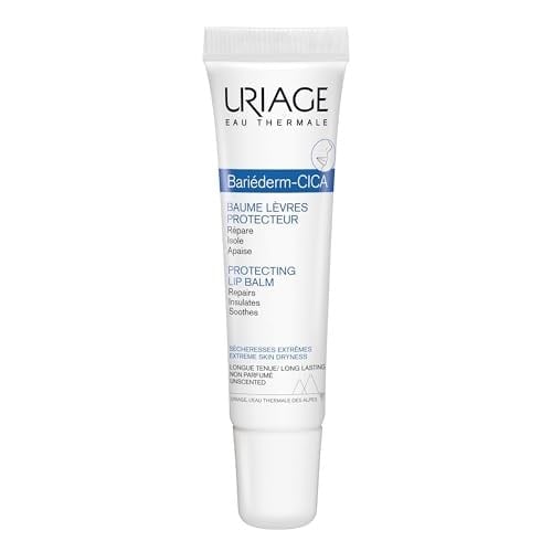 Uriage Bariéderm Cica Gliserinli Dudak Balsamını Koruyor - Çok Kuru, Çatlamış ve Hasarlı Dudakları Anında Onarır, Korur ve Yatıştırır. Kokusuz 15 ML