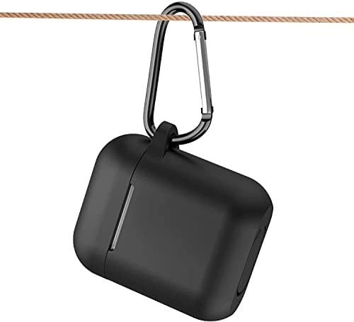 URUCHI AirPods 1/2. Nesil ile Uyumlu İnce ve Hafif Silikon Kılıf, Yumuşak Esnek Tasarım, Anahtarlıklı, Kablolu ve Kablosuz Şarj Uyumlu, Günlük Kullanım Aksesuarı – Siyan (A1523 A1722 A1602 A2031 A2032