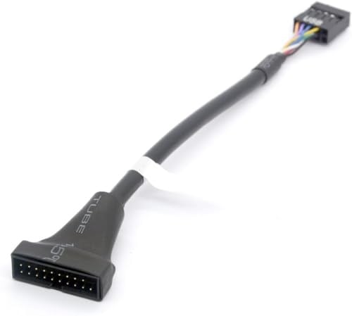 USB 3.0 19 Pin Erkek USB 2.0 9 Pin Dişi Anakart Kablo Adaptörü ale/Dişi Konut Dönüştürücü (9Pin Dişi 12cm)