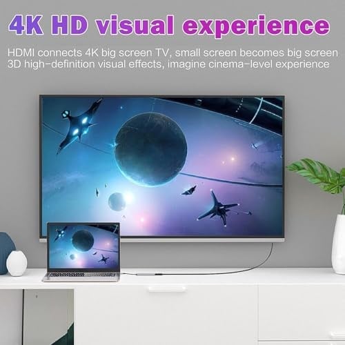 USB C HUB, MacBook Pro ve Hava Aksesuarları için Çoklu Bağlantı Noktalı USB C Adaptörü, 4K HDMI, USB 3.0, SD/TF Kart Okuyucu, 100W PD Dizüstü Bilgisayar ve Diğer C Tipi Cihazlar için Uyumlu