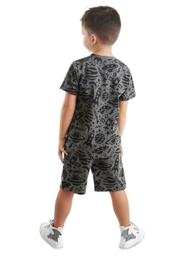 Uzay Roket Erkek Çocuk T-shirt Şort Takım