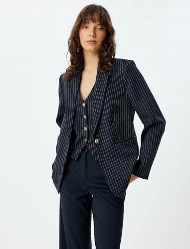 Uzun Blazer Ceket Kruvaze Regular Fit