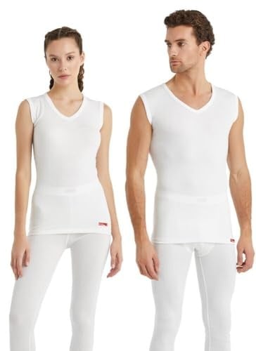 V Yaka Thermal Atlet Unisex İçlik Beyaz C3T4N2O9