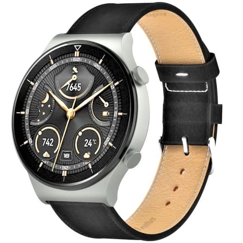 VAGAVE Huawei Watch Deri Kordon GT GT2 GT2e GT3 GT3Pro GT4 Pro GT5 Pro GT6 Uyumlu Deri 22mm Kordon