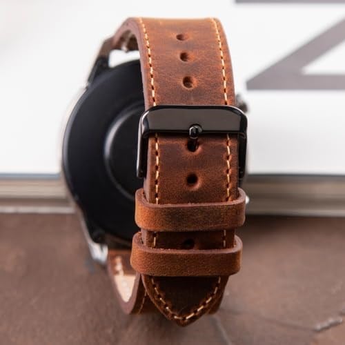 VAGAVE Huawei Watch GT4 GT5 GT6 PRO GT2 GT2e GT2pro GT3 GT3pro Watch 4 Deri Kordon - Seçenekler: Bordo, Gri, Hardal, Kahve, Kırmızı, Mavi, Siyah, Taba...