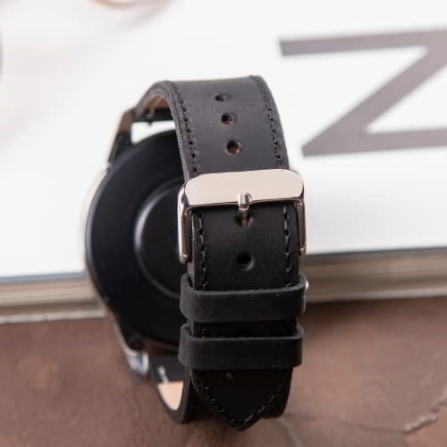 vagave Samsung Watch 4 5 6 7 40 44mm Gear S3 Active 2 Frontier Deri Kordon 40mm 41mm 45mm 46mm (20mm genişliğinde deri kordon)