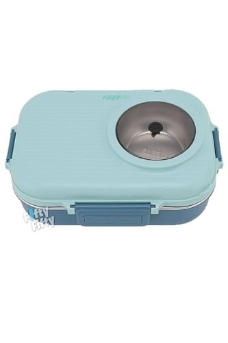 Vagonlife 1100 ML Çorba Kaseli-Metal Kaşıklı Paslanmaz Çelik Bento Lunch Box Yeni Nesil Sefer Tası-ffbl70100