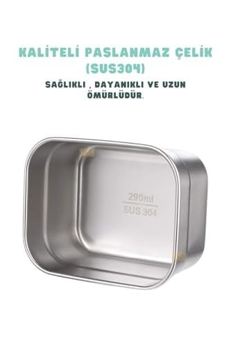 Vagonlife Bento 1000ml Lunchbox Tek Katlı 5 Bölmeli Çelik Sefer Tası Yemek Kutusu (Koyu Yeşil)
