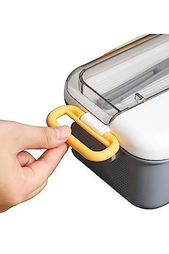 Vagonlife Bento 900ml Lunchbox 1 Katlı 3 Bölmeli Çelik Sefer Tası Yemek Kutusu (Mavi)