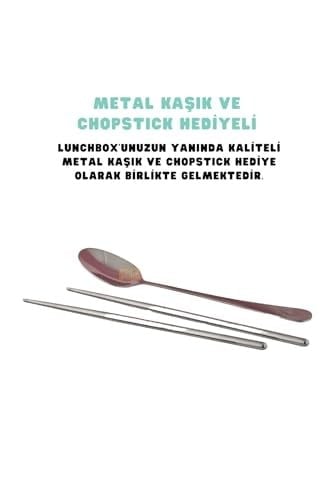 Vagonlife Bento 950ml Lunchbox Tek Katlı 4 Bölmeli Çelik Sefer Tası Yemek Kutusu (Turkuaz)