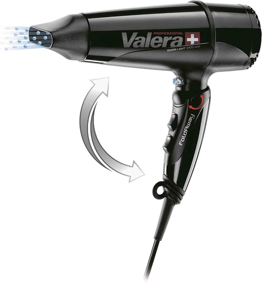 Valera Swiss Light 5400 fold-Away Ionic – 2000 W, Mod.: SL 5400 T, profesyonel saç kurutma makinesi, iyon-jeneratör, Swiss Made – Ultra hafif ve dar Ondulierduese bilgisayarların ile