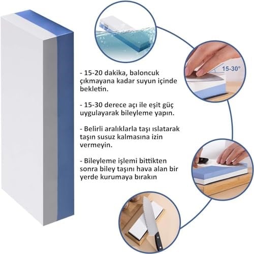 Valkyrie 1000# 6000# Çift Taraflı Profesyonel Bileme Taşı Sulu Biley 1. Kalite Uzun Ömürlü Kusursuz Bileme Ustura Bıçak Makas