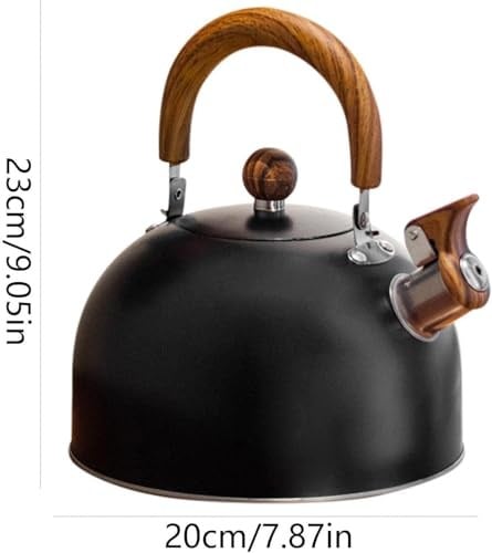 Valkyrie 3L Düdüklü Kettle Su Isıtıcı Çaydanlık Paslanmaz Çelik Yüksek Islıklı Siyah