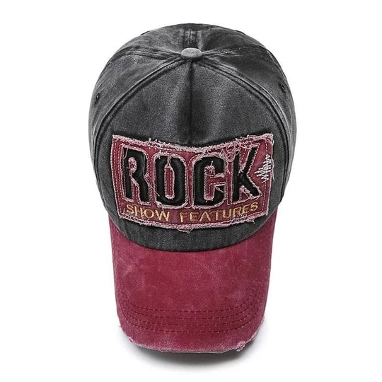 Valkyrie Rock Eskitme Trucker Şapka Unisex Metal Tokalı Ayarlanabilir Vintage Siyah Kırmızı