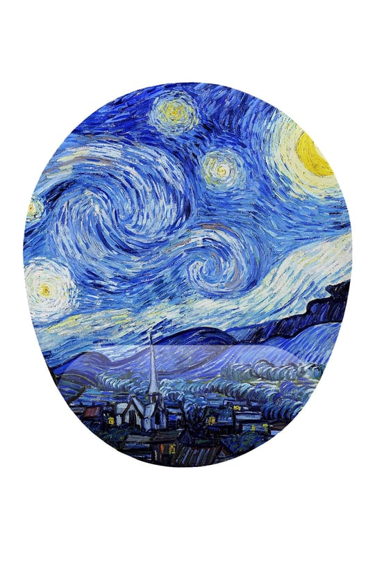Van Gogh Starry Night Bilek Destekli Mouse Pad