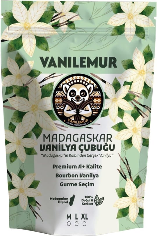 Vanilya Çubuğu Adet (Yeni Hasat) Madagaskar Vanilyası [XL] (Extra Large, ADET, 10)