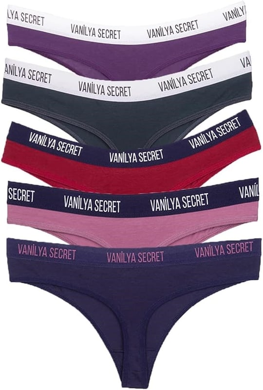 Vanilya Secret Kadın Beli Bant Lastikli Pamuklu Tanga 5Lİ Paket