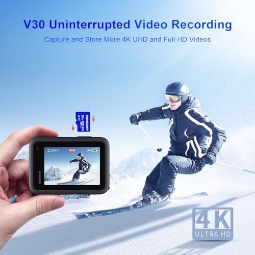 Vansuny Micro SD kartı 256 GB hafıza kartı Micro SD 256 GB SD adaptörlü, 100 MB/snye kadar okuma hızı (UHS-I, U3, A1, V30, C10, 4K UHD microSDXC)