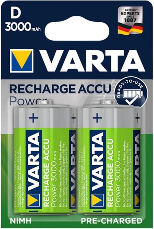 Varta Ready2Use Şarj Edilebilir Akü - Seçenekler: D, 3000 mAh, C 3000mAh