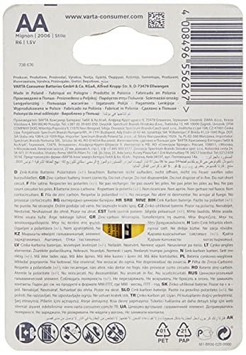 VARTA Superlife 4 AA Çinko Karbon Pil