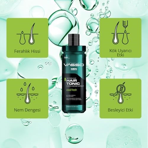 VASSO Saç Toniği | Tüm Saç Tipleri İçin | Besleyici | cool fresh 260 ml