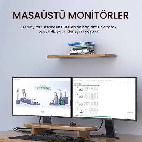 VegGieg 4K 30Hz DisplayPort to HDMI Dönüştürücü Kablo 3 Metre - Seçenekler: 3 Metre, 1.5 Metre, 5 Metre
