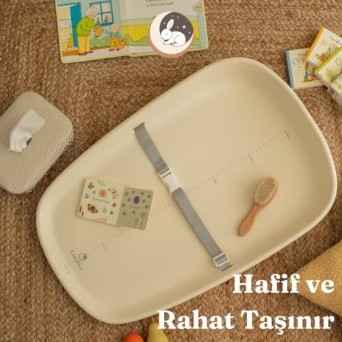 Vela Kemerli Bebek Alt Açma Değiştirme Matı, 50x70cm (Bej)