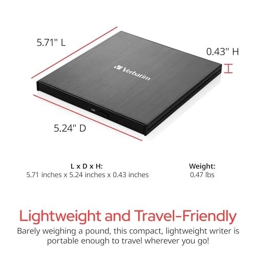 Verbatim Ultra HD 4K Blu-ray Yazıcı USB-C, Siyah
