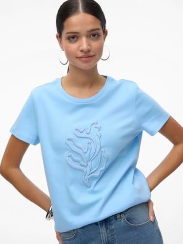 VERO MODA VMFRANCIS SEA SS TOP BOX JRS POP3 Tişört Kadın