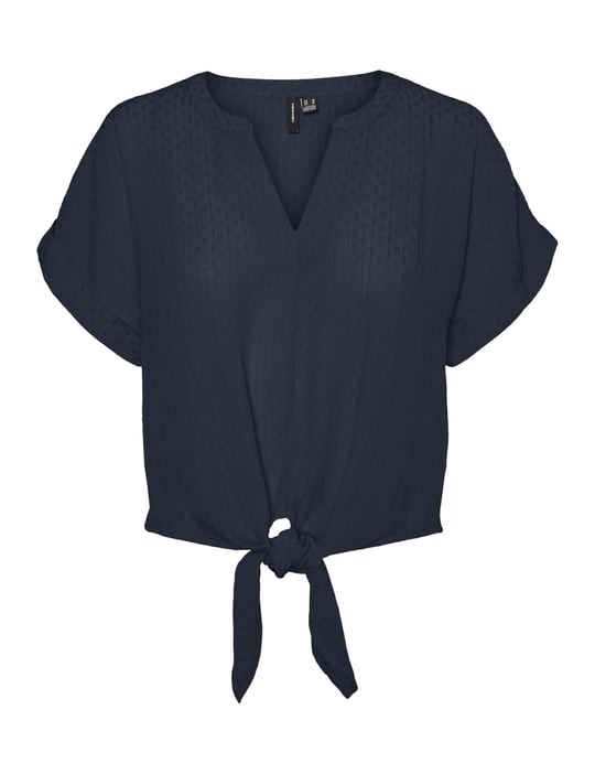 VERO MODA VMGABBI SS CROPPED TIE TOP WVN GA Tişört Kadın
