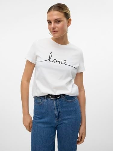 VERO MODA VMKAMI S/S O-NECK T-SHIRT JRS BTQ GA Tişört Kadın