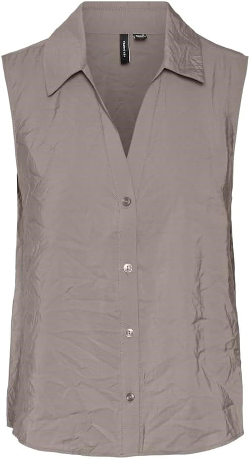 VERO MODA VMQUEENY SL SHIRT WVN GA Gömlek Kadın
