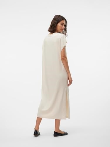 VERO MODA VMSINI SMART SS O-NECK 7/8 DRESS VMA Elbise Kadın