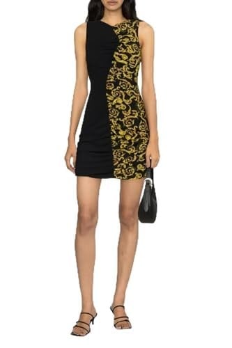 Versace Jeans Couture, Kadın, Slim Fit Mini Elbise, Siyah, 44