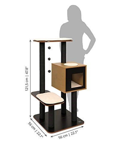 Vesper Cat Tree, High Base, Siyah, 52046