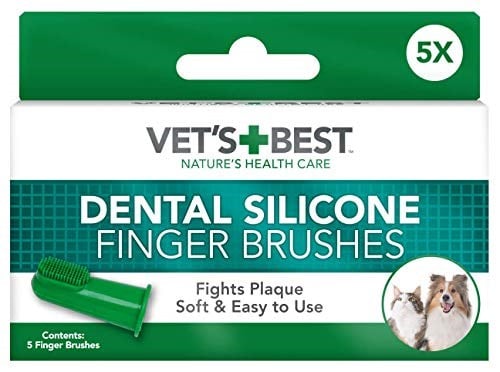 Vets Best Vet’s Best™ Kedi ve Köpekler için Silikon Başlıklı Parmak Diş Fırçası - Seçenekler: Ölçü Birimi (2 paketi), Ölçü Birimi