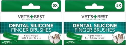 Vets Best Vet’s Best™ Kedi ve Köpekler için Silikon Başlıklı Parmak Diş Fırçası (2 paketi) - Seçenekler: Ölçü Birimi (2 paketi), Ölçü Birimi