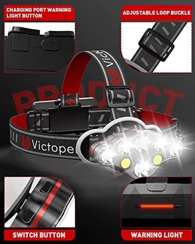 Victoper 18000 Lümen 8 Mod Şarjlı Led Kafa Feneri