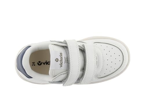 victoria Unisex Tiempo Deri Efektli Düşük Top Spor Ayakkabılar ve Kontrast Parçalar ve Kayışlar 1124104 Çocuklar için