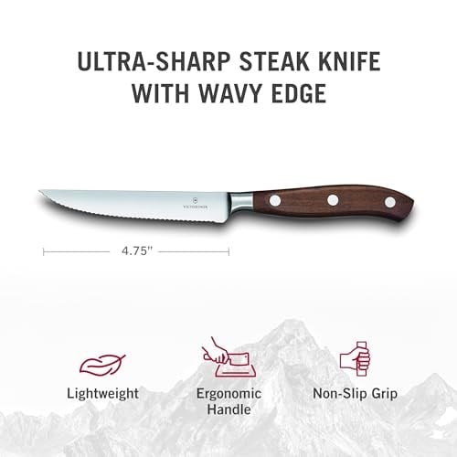 Victorinox 2 7.7240.2W Büyük Maitre Tırtıklı Steak Bıçak Seti Siyah Seti