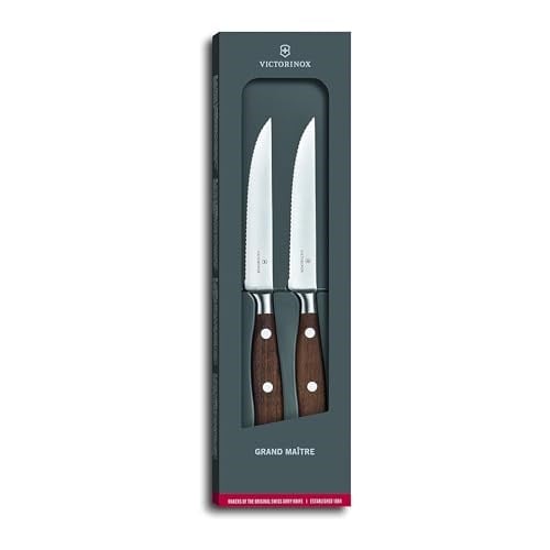Victorinox 2 7.7240.2W Büyük Maitre Tırtıklı Steak Bıçak Seti Siyah Seti
