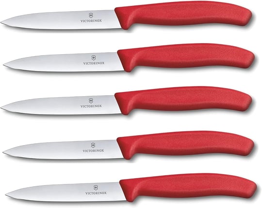 Victorinox 5 parçalı sebze bıçağı seti Swiss Classic Orange – 10 cm tırtılsız – Domates bıçağı - Seçenekler: 10 cm - 5 parçalı - Tırtıklı, 10 cm - 5 parçalı - Tırtıksız