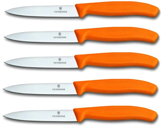 Victorinox 5 parçalı sebze bıçağı seti Swiss Classic Orange – 10 cm tırtılsız – Domates bıçağı - Seçenekler: 10 cm - 5 parçalı - Tırtıklı, 10 cm - 5 parçalı - Tırtıksız